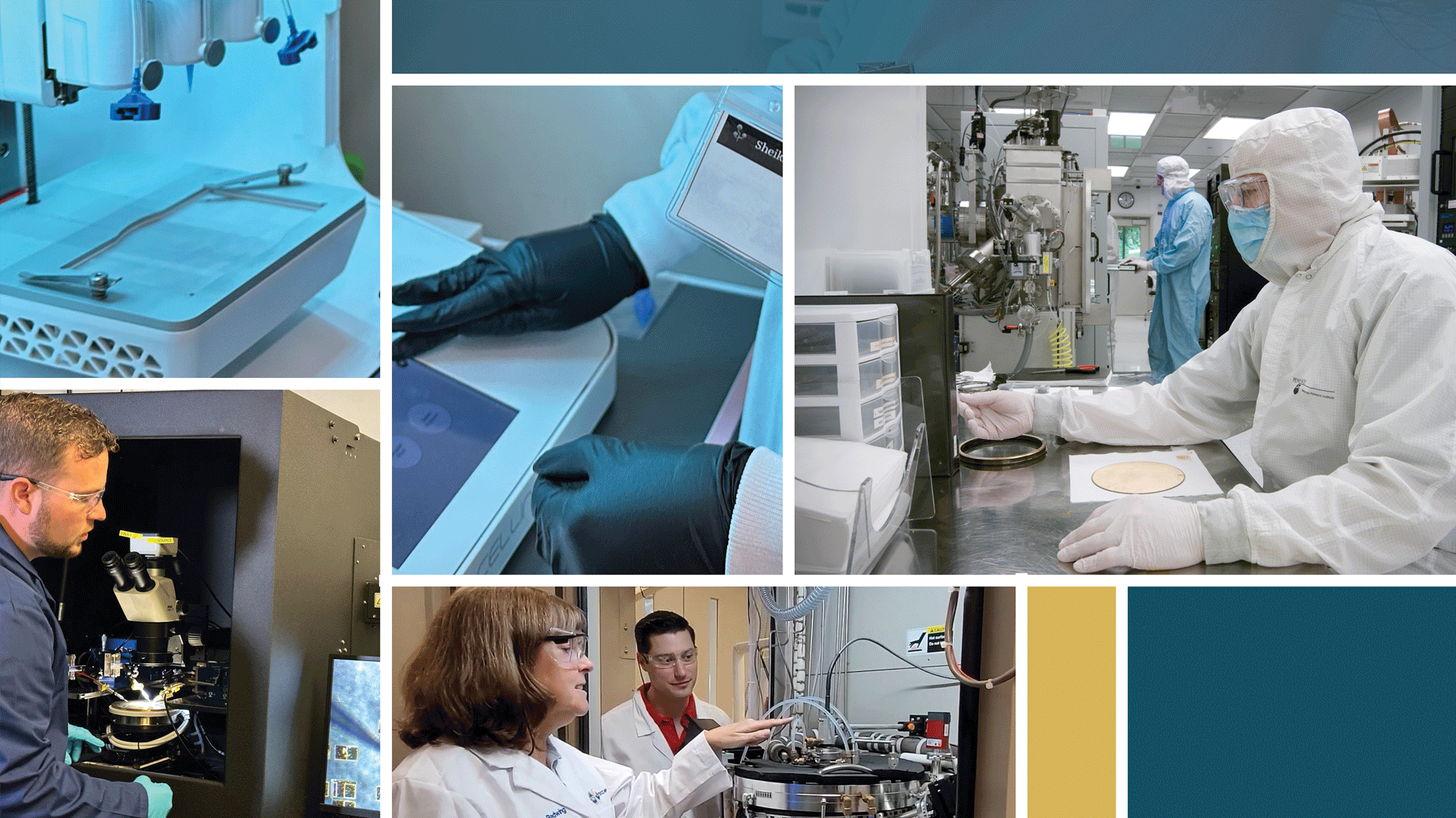 Collage of photos of research labs at Penn State MRI