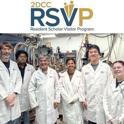 Research group in lab coats for the RSVP program