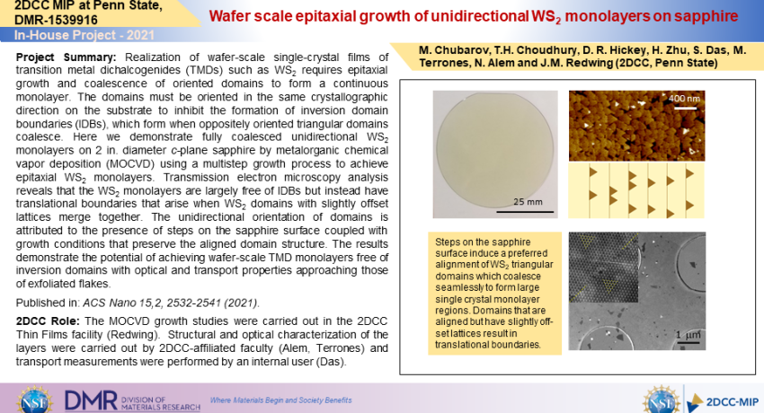 Wafer scale epitaxial growth of unidirectional WS2 monolayers on sapphire