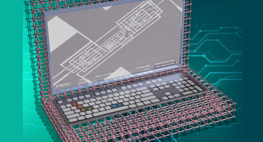 Artist illustration of 2D molecule computer