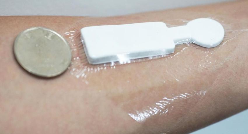 Sticker sensor on arm