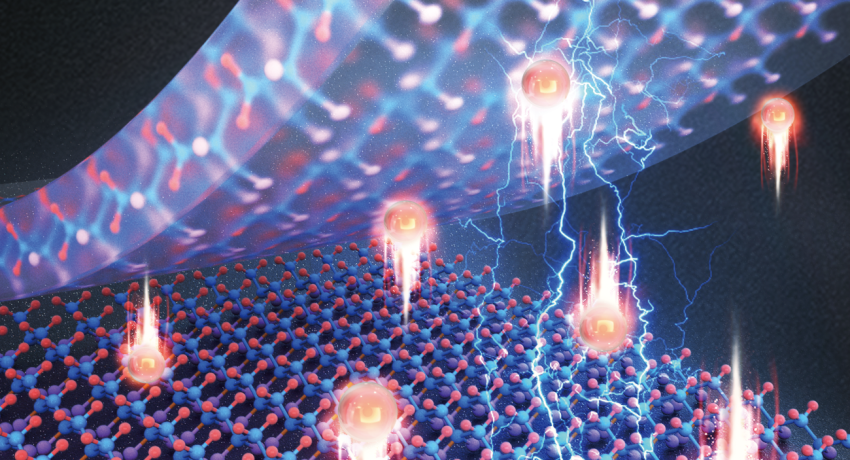 Image showing actuation of ferroelectric polymers driven by Joule heating