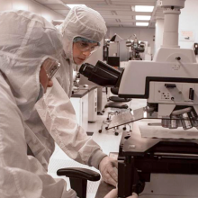 Researchers in the nanofab