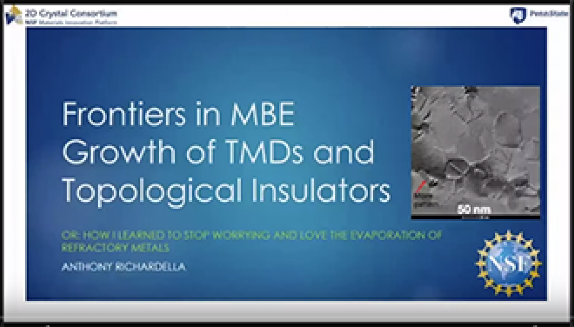 Frontiers in MBE Growth of TMDs and Topological Insulators Date: